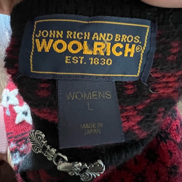 Woolrich 100% Wool Ruby Silver Clasp Cardigan - Picture 4 of 5